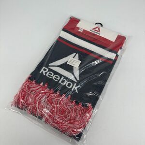 Reebok Rally Scarf Red White Blue Navy Logo NEW Winter Wrap Around One Size OSFM